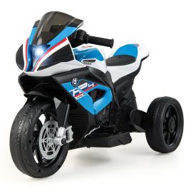 Kids Electric Motorcycle - 12V Kids Motorcycle RideOn Toy - Blue