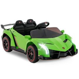 TAMO 4WD Kids Ride On Sports Car Lamborghini with Taillights-Green