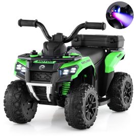 XORE 6V Kids Electric Quad Bike with Spray Function and Storage Box-Green