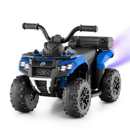 XORE 6V Kids Electric Quad Bike with Spray Function and Storage Box-Blue