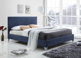 Kingsize Bed - BROXLEY 5ft Fabric Bed Blue