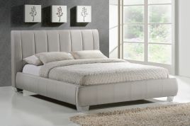 Double Bed - BRAVORA 4ft6 Fabric Bed Sand