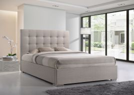 Double Bed - NEVONA 4ft6 Fabric Bed Sand