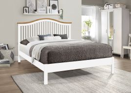 Double Bed - CHEXTON 4ft6 Wooden Bed White