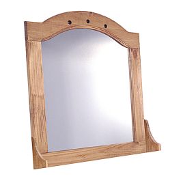 Waltham Large Solid Waxed Light Pine Vanity Mirror - Natural