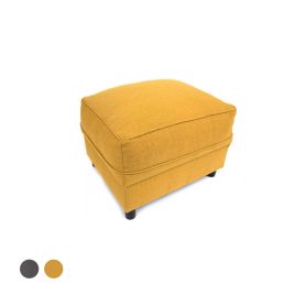 Dorota II Fabric Footstool - Mustard