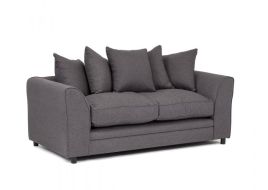 DOROTA II Linen Fabric 3 Seater Sofa - Dark Grey