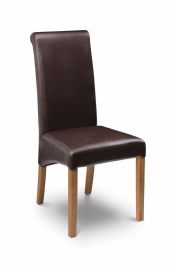Cuba Brown Faux Leather Dining Chair