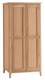 Wardrobe - NORWICH 2 Door Wardrobe Light Oak 100cm