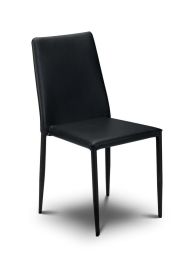 Jazz Fabric or Faux Leather Stacking Chairs - Black