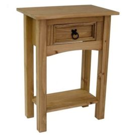 Corona Solid Pine Console Table With Drawer Hallway - Mexican Style  
