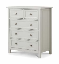 MALTON II Grey Chest of Drawers - Medium-sized, 5 Drawers