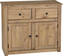 Panama 2 Door 2 Drawer Sideboard - Natural Wax
