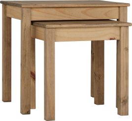 Panama Nest of 2 Tables - Natural Wax