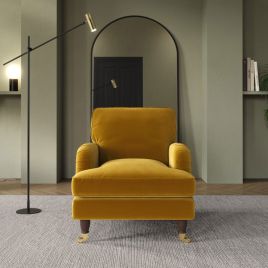PAYTON Velvet Armchair - Mustard