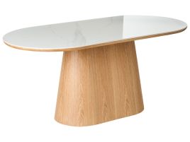 PIDWELL Wooden Oval Dining Table - White