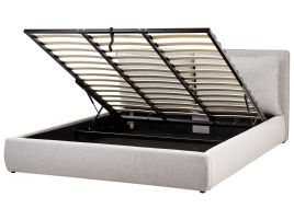 BAJONA Ottoman Bedframe Fabric 180 x 200cm EU Super Kingsize Bed Light Grey