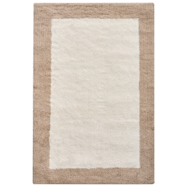 SELVARAE Cotton Bath Mat - Brown with Beige