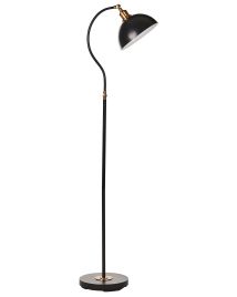 Floor Lamp LENNON Adjustable Metal Black