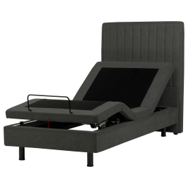 DEKU II Single Fabric Adjustable Bed - Dark Grey