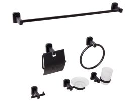 WINSCOMBE 6-Piece Bathroom Hardware Set - Black