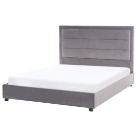 AURENNE Double Velvet Waterbed - Dark Grey