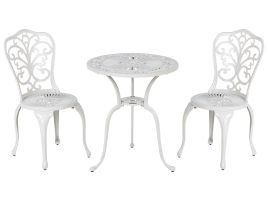 Bistro Set TRIORA/DASCIO Metal Off-White White