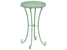 ZAVINIA Metal Garden Side Table - Green