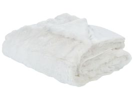 Blanket SALKA Faux Fur 150 x 200 cm White