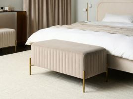 BOHIVO Velvet Footstool - Blue