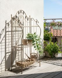 BOFARO Fabric Ottoman Bench - Light Grey