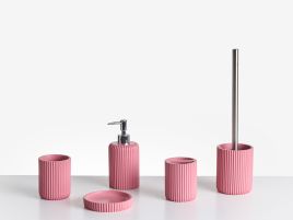 WOBURNLEIGH 5-Piece Bathroom Accessories Set - Pink