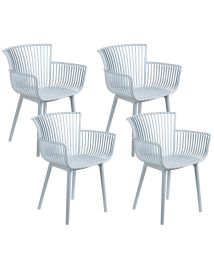 PRSAEO Set of 4 Garden Chairs - Blue