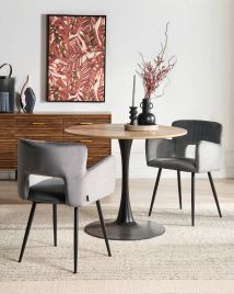 CISERO Decorative Vase - Black and Beige