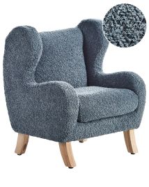 Kids Boucle Armchair Dark Blue FARUM