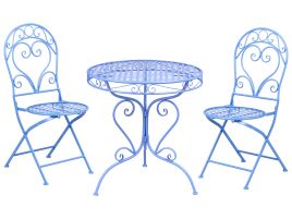 VEYRO Garden Bistro Set - Blue