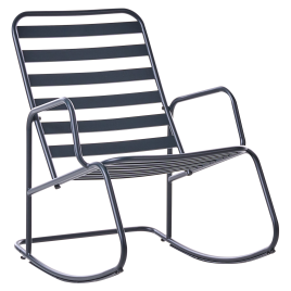 KASTELLE Metal Garden Rocking Chair - Black