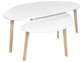 FREDERICIA Set of 2 Coffee Tables White