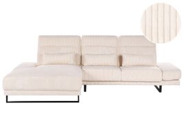 Right Hand Jumbo Cord Corner Sofa Beige IKAST