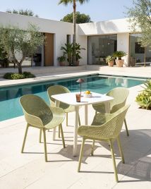 DADUXA Faux Leather Dining Chairs Set of 2 - White