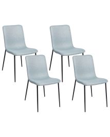 Set of 4 Dining Chairs GLENDIVE Light Blue