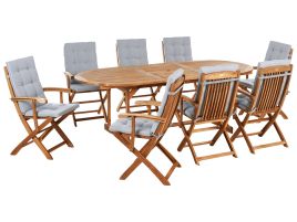 APLOR 8 Seater Garden Dining Set - Light Grey