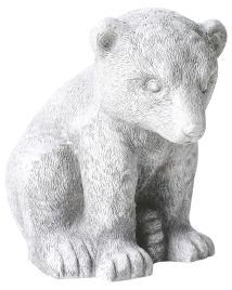 REDMERE Garden Bear Figurine - Grey