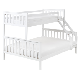 ARVEN Double over Single Wooden Bunk Bed - White