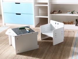 HAQEXI Kids Baby and Toddler Furniture Table and Chair Set - White