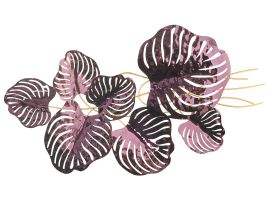 BRANTWELLON Wall Decor Leaf Metal - Purple