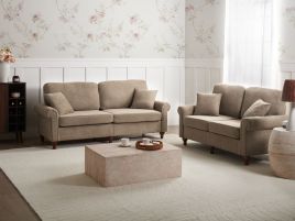 DAFARO Fabric Dining Chairs Set of 2 - Light Grey