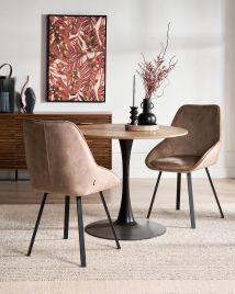 DAZEXI Velvet Dining Chairs Set of 2 - Beige