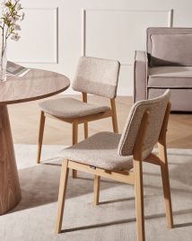 CESERO Christmas Decor Tree Figurines Set of 6 - Beige and Brown