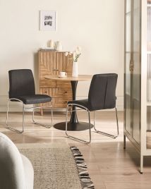 DAFARO Fabric Dining Chairs Set of 2 - Black